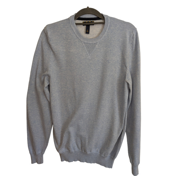 Club Room Men's Sweater Light Gray Size S 100% Cotton Crew Neck Pullover - Picture 1 of 9